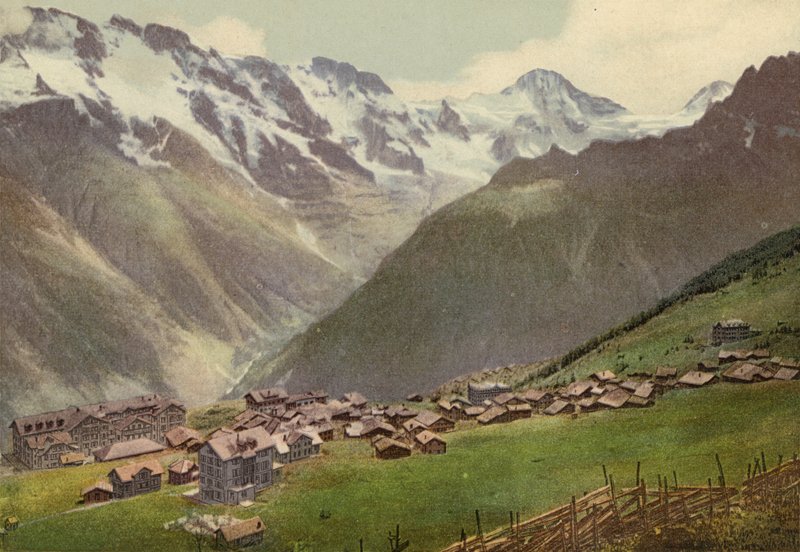 Berner Oberland: Murren, total visning (farget bilde) av Swiss Photographer