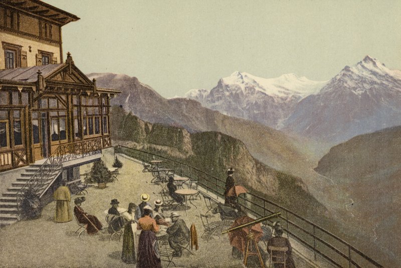 Berner Oberland: Schynige Platte, terrasse (farget bilde) av Swiss Photographer