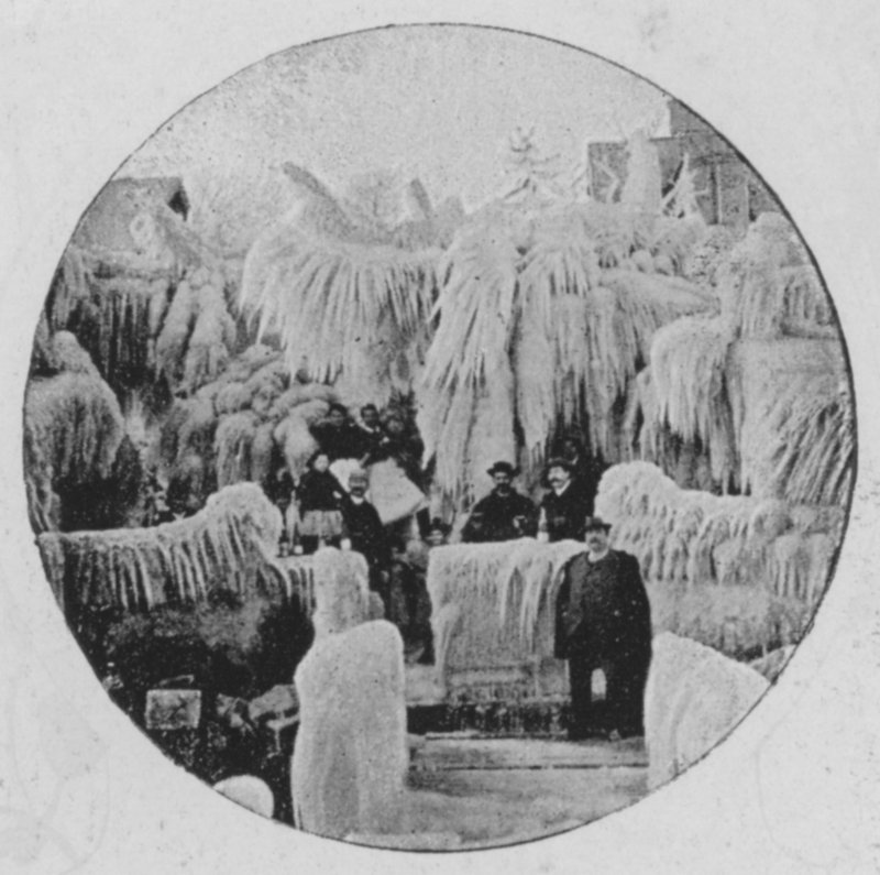 Vindeffekt i Genève, vinteren 1896 (s/hvitt-bilde) av Swiss Photographer