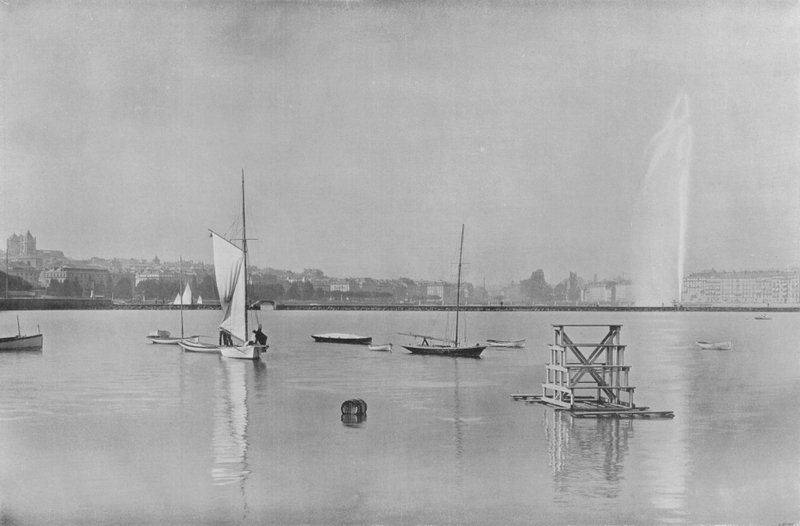 Geneve, La Rade (s/hvitt bilde) av Swiss Photographer