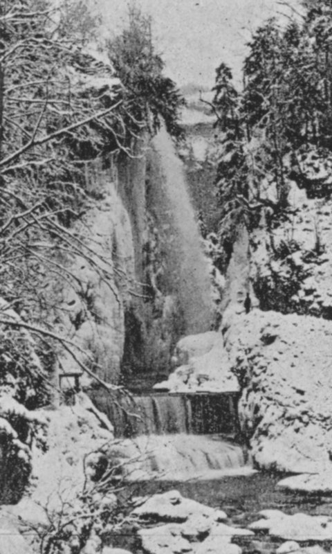 Corges du Taubenloch, nær Bienne om vinteren (s/hv-bilde) av Swiss Photographer
