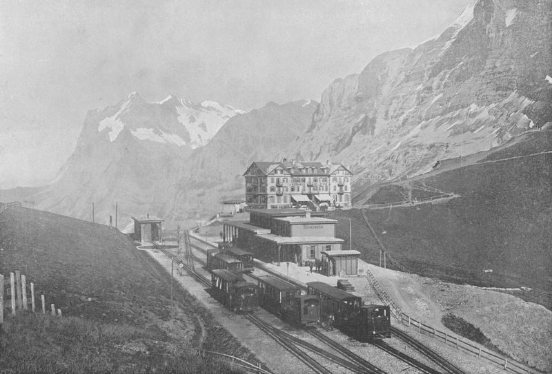 Petite Scheidegg og Wetterhorn (s/hvitt bilde) av Swiss Photographer