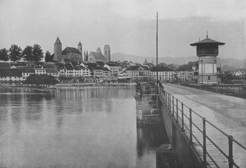 Rapperswil, Lac de Zurich (s/hvitt bilde) av Swiss Photographer