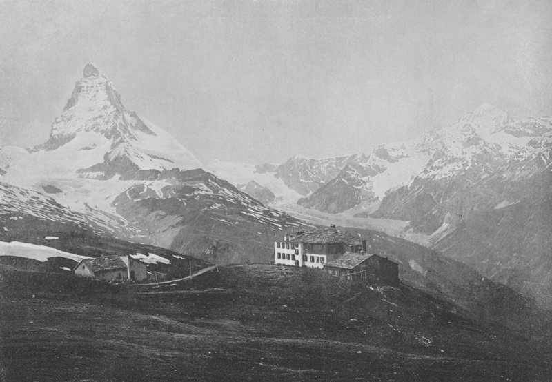 Ryffelberg, Matterhorn og Dent-Blanche (s/hvitt bilde) av Swiss Photographer