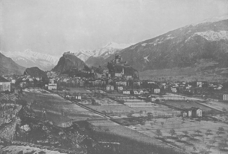 Zion, generell visning (s/hvitt-bilde) av Swiss Photographer