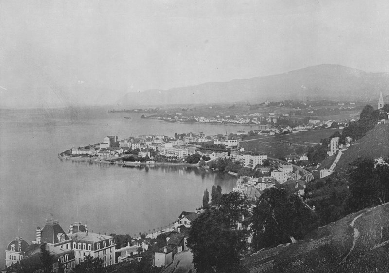 Territet, Montreux, Clarens (s/hvitt bilde) av Swiss Photographer