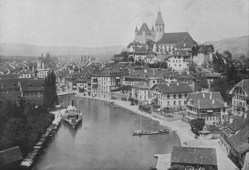 Thoune, generell visning (s/hv-bilde) av Swiss Photographer