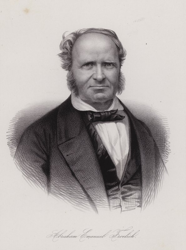 Abraham Emanuel Frohlich , sveitsisk poet (gravering) av Swiss School