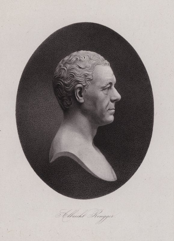 Albrecht Rengger , sveitsisk lege og andre Landammann av Sveits (gravering) av Swiss School