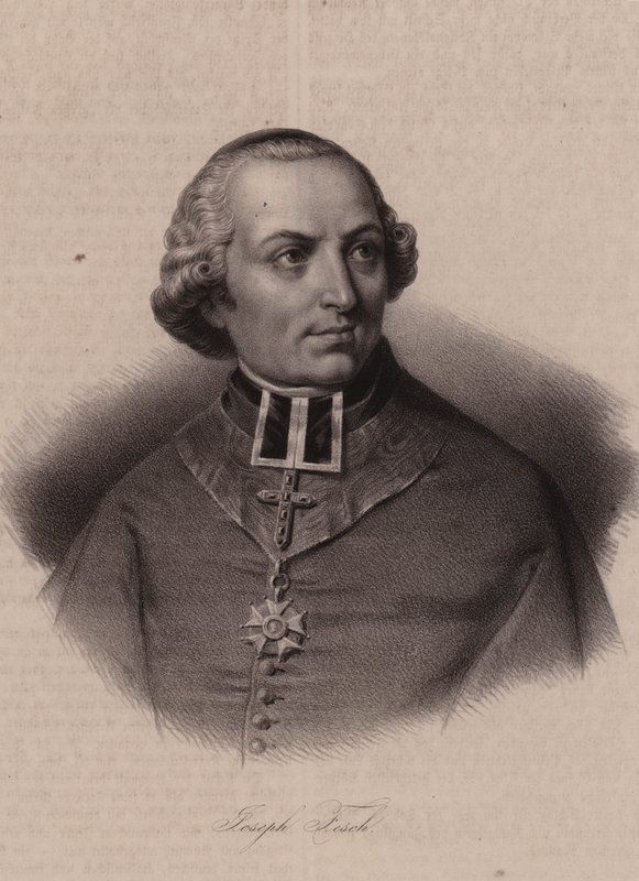 Kardinal Joseph Fesch , fransk diplomat og prins av Frankrike (gravering) av Swiss School