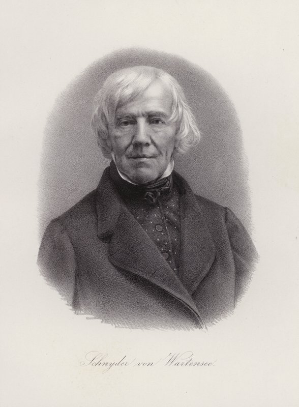 Franz Xaver Schnyder von Wartensee , sveitsisk komponist (gravering) av Swiss School