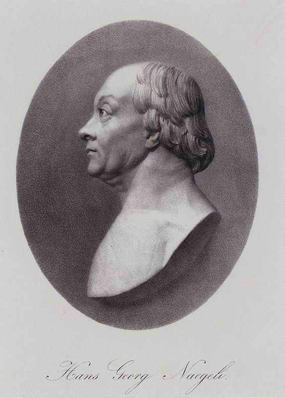 Hans Georg Nageli , sveitsisk komponist og forlegger (gravering) av Swiss School