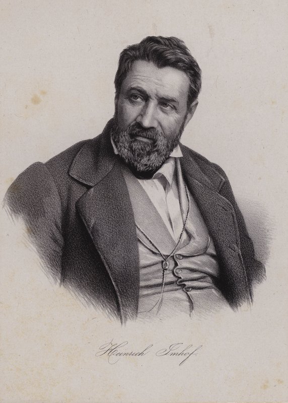 Heinrich Max Imhof , sveitsisk billedhugger (gravering) av Swiss School