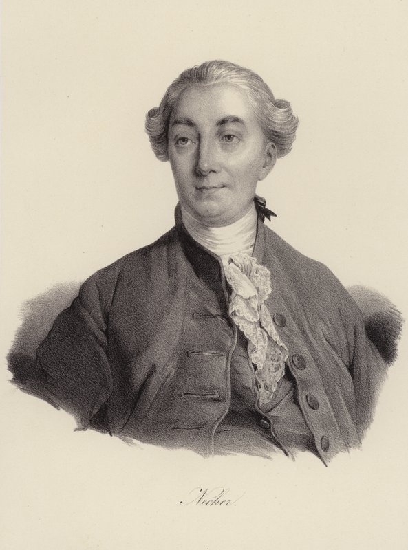Jacques Necker , sveitsisk bankmann (gravering) av Swiss School
