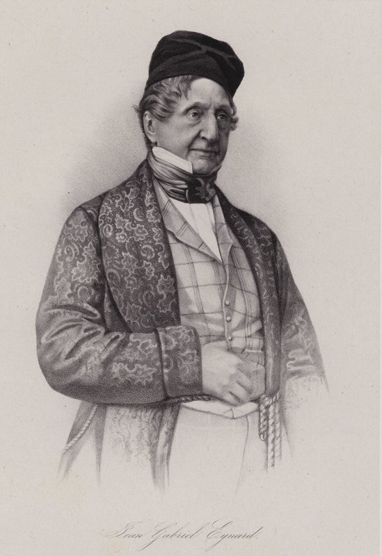 Jean-Gabriel Eynard , sveitsisk bankmann (gravering) av Swiss School