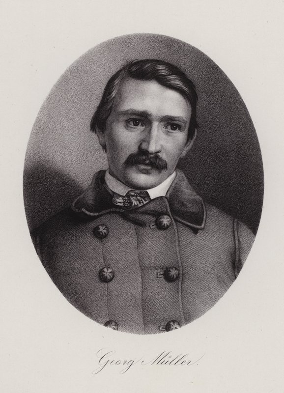 Johann Georg Mueller , sveitsisk arkitekt og maler (gravering) av Swiss School