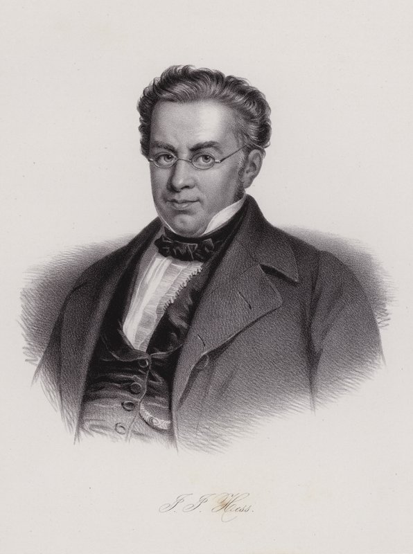 Johann Jakob Hess , sveitsisk jurist og politiker (gravering) av Swiss School