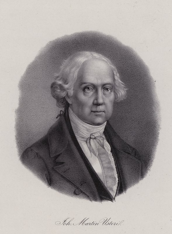 Johann Martin Usteri , sveitsisk poet (gravering) av Swiss School