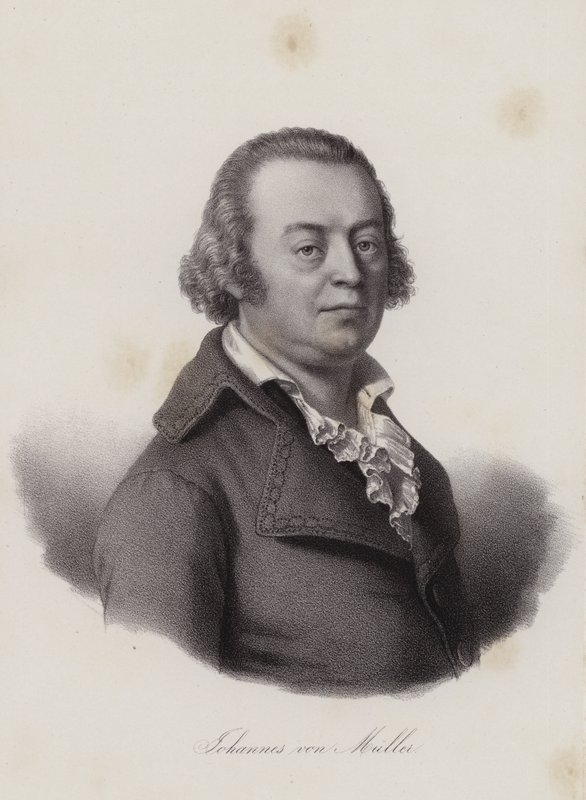 Johannes von Muller , sveitsisk historiker (gravering) av Swiss School