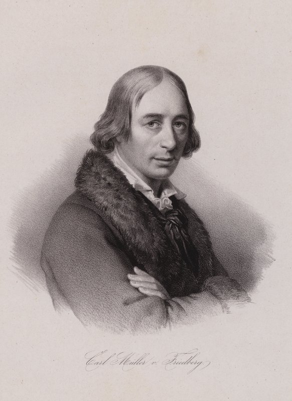 Karl von Muller-Friedberg , sveitsisk politiker (gravering) av Swiss School