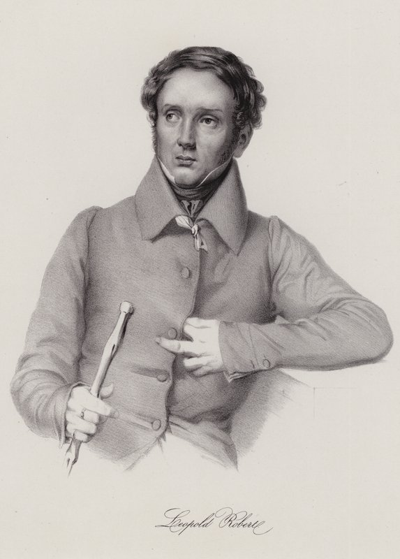 Louis Leopold Robert , sveitsisk maler (gravering) av Swiss School