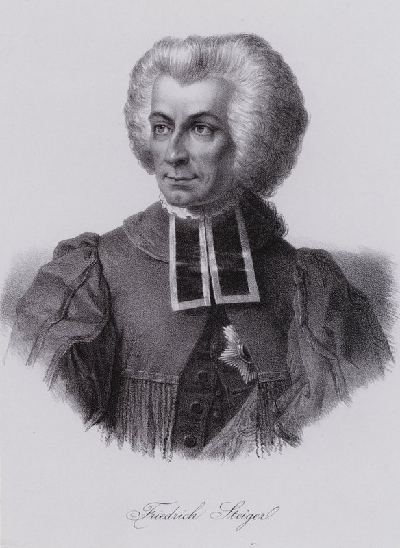 Niklaus Friedrich von Steiger , sveitsisk politiker (gravering) av Swiss School