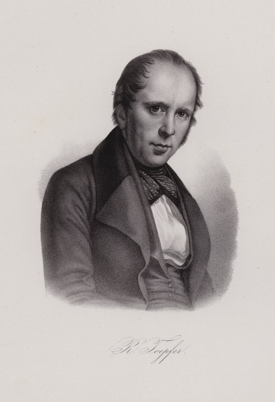 Rodolphe Topffer, sveitsisk lærer og kunstner (gravering) av Swiss School