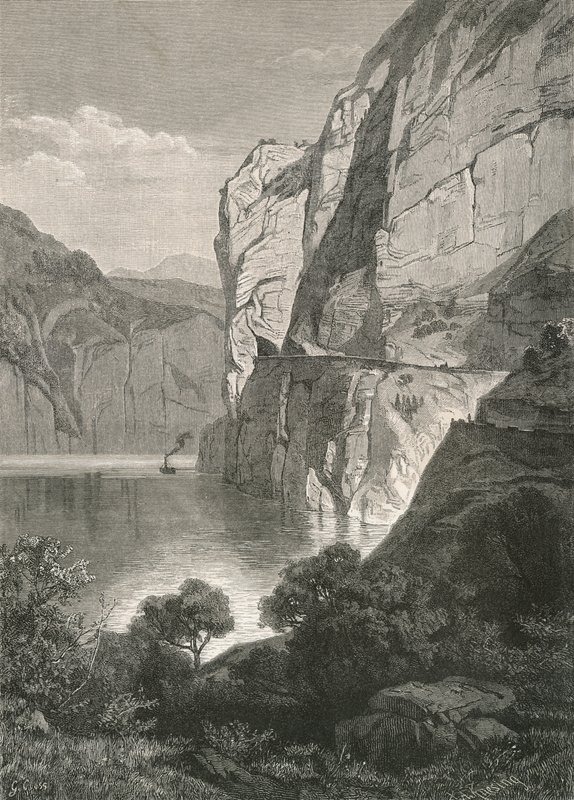 The New Axen Road-Bay of Uri, Lake of Lucerne av Swiss School