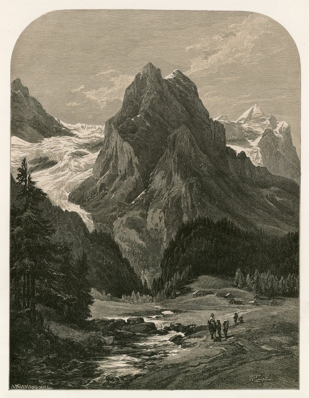 Rosenlaui-breen, mellom Wellhorn og Engelhorns av Swiss School