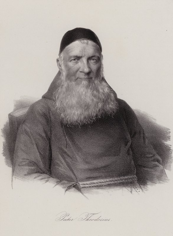 Theodosius Florentini , sveitsisk prest og sosial reformator (gravering) av Swiss School