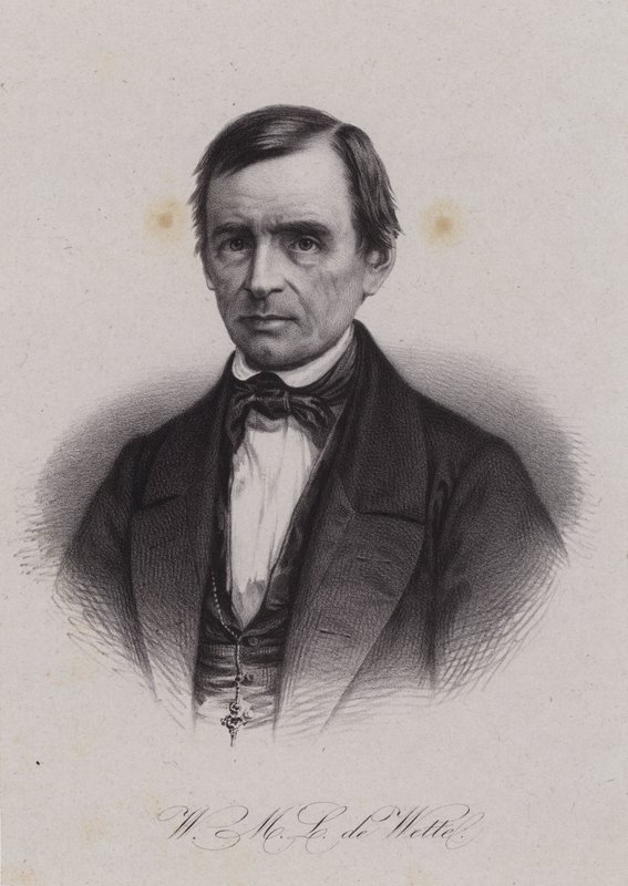 Wilhelm Martin Leberecht de Wette , tyskfødt sveitsisk teolog og bibelforsker (gravering) av Swiss School