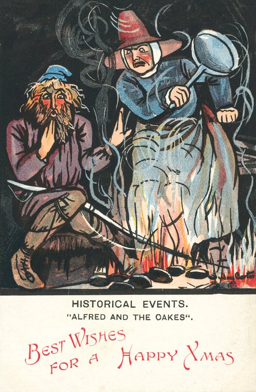 Alfred og kakene (farge litho) av Sydney Carter
