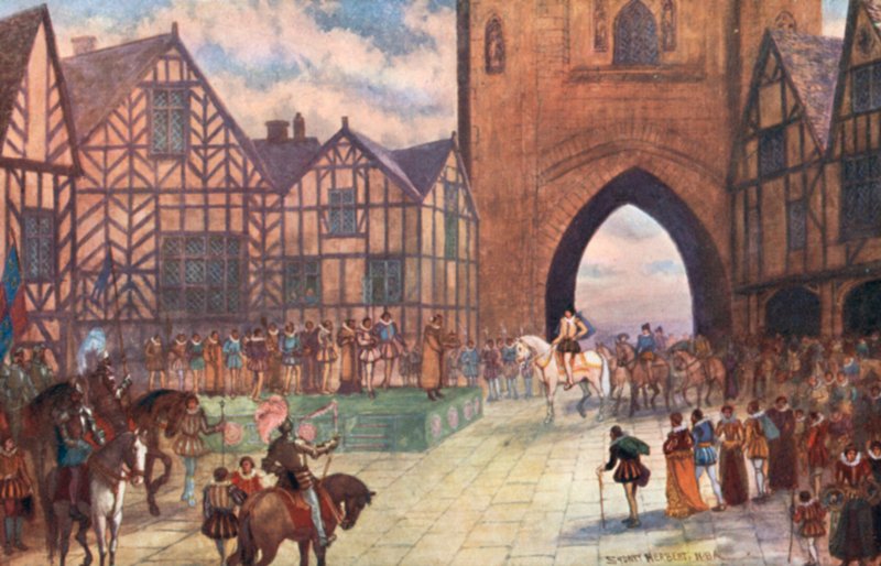 Besøk av kong James I til Chester, 1617 e.Kr av Sydney Herbert