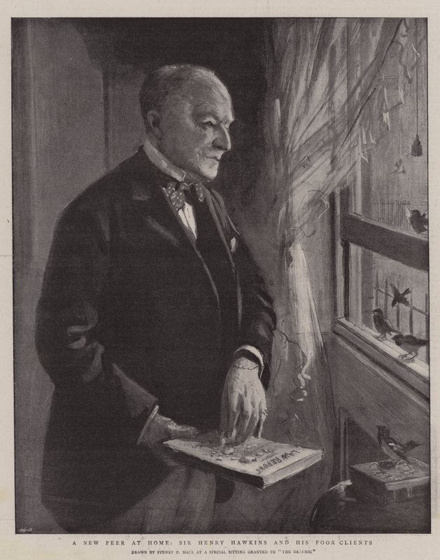 En ny likemann hjemme, Sir Henry Hawkins og hans fattige kunder av Sydney Prior Hall