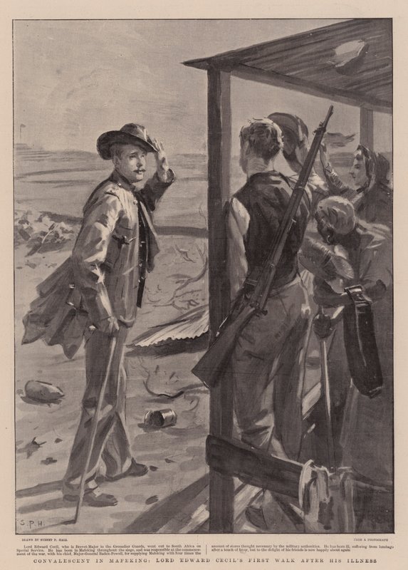 Rekonvalescent i Mafeking, Lord Edward Cecils første tur etter hans sykdom av Sydney Prior Hall