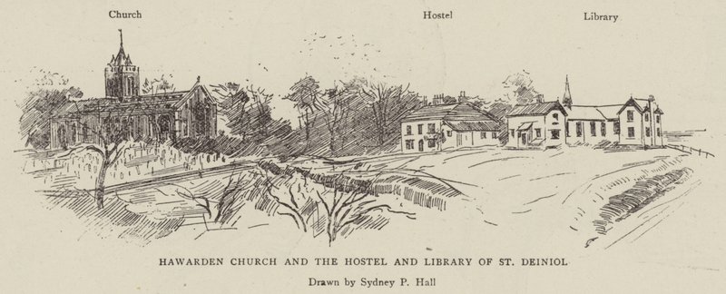 Hawarden Church og Hostel and Library of St Deiniol av Sydney Prior Hall