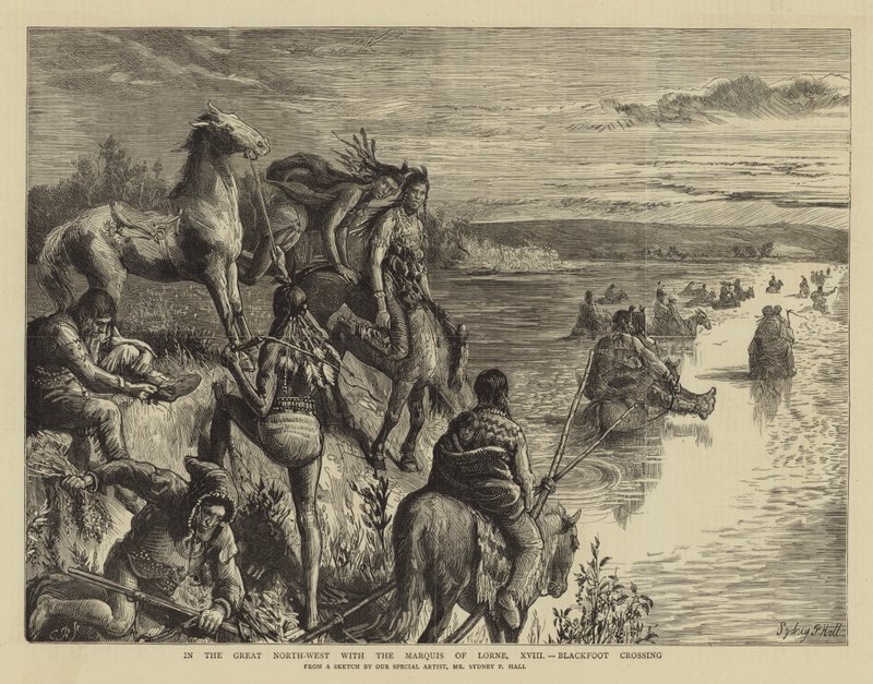 I Great North-West med Marquis of Lorne, XVIII, Blackfoot Crossing av Sydney Prior Hall