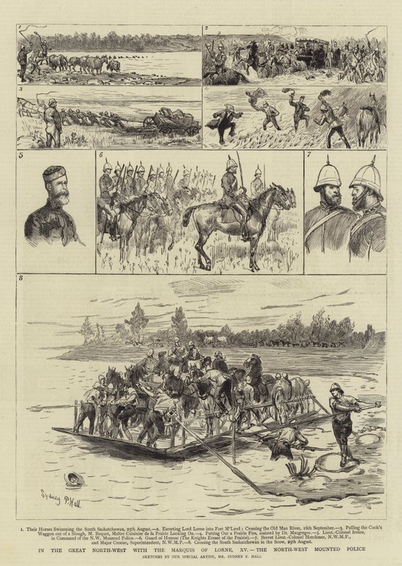 I Great North-West med Marquis of Lorne, XV, North-West Mounted Police av Sydney Prior Hall