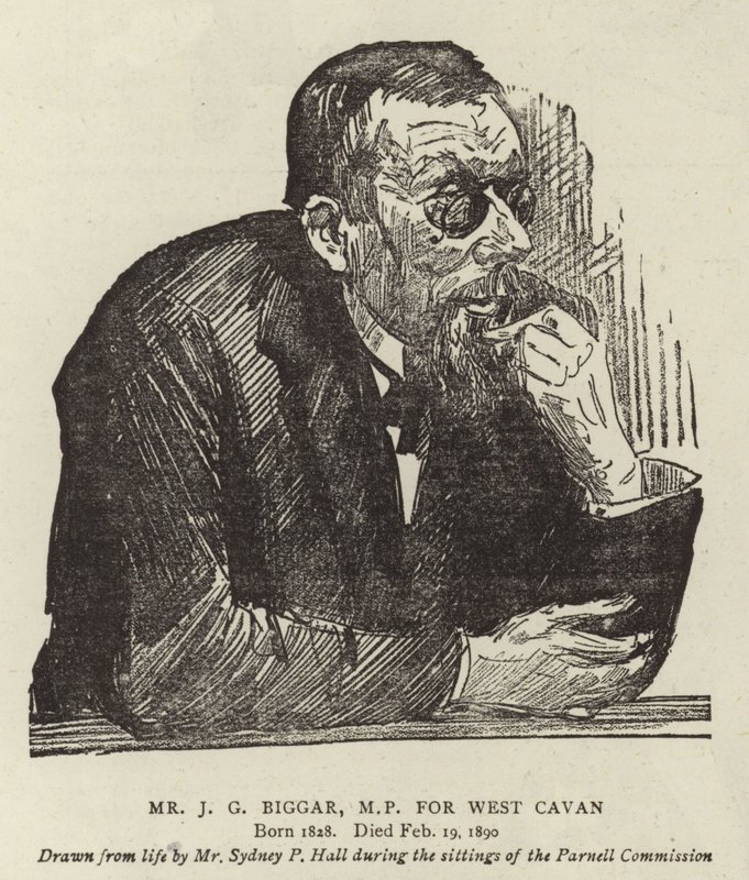 Mr JG Biggar, MP for West Cavan av Sydney Prior Hall