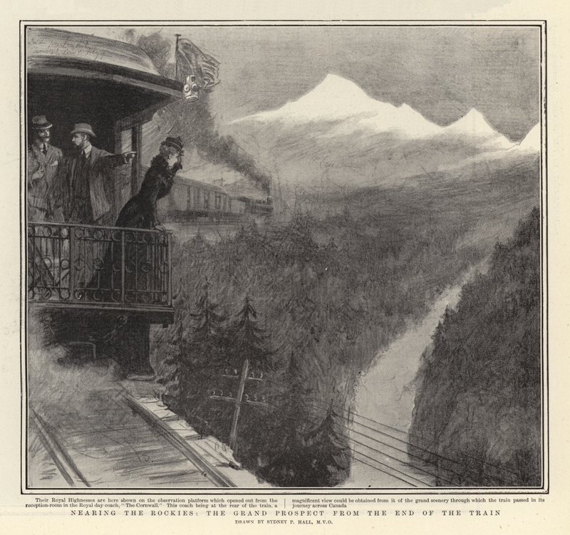 Nær Rockies, Grand Prospect from the End of the Train av Sydney Prior Hall