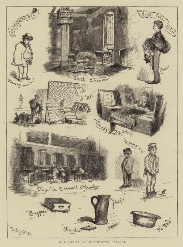 Vår artist ved Winchester College av Sydney Prior Hall