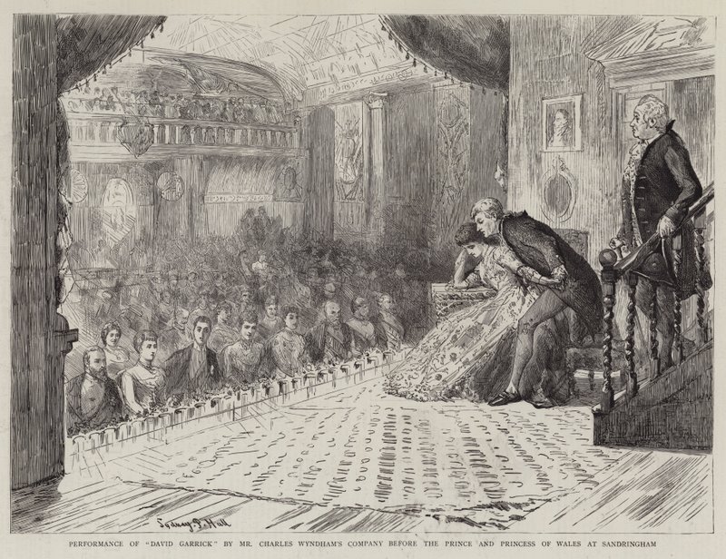 Fremførelse av David Garrick av Mr Charles Wyndham