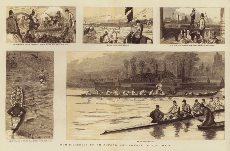 Minner om et Oxford og Cambridge Boat Race av Sydney Prior Hall