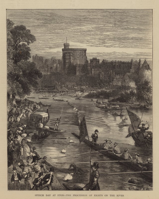 Taledag på Eton, Procession of Eights on the River av Sydney Prior Hall