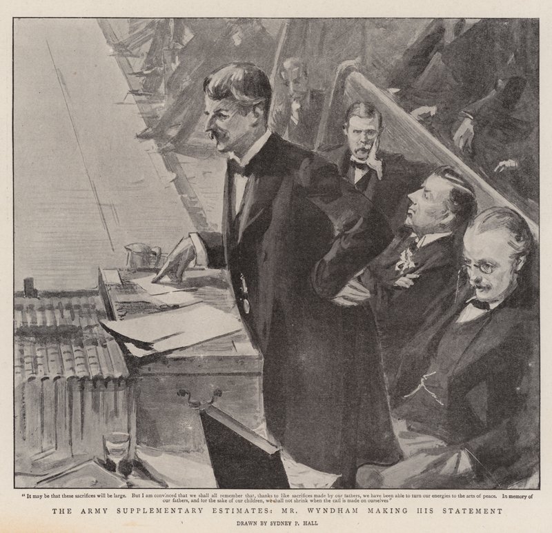The Army Supplementary Estimations, Mr Wyndham avgir sin uttalelse av Sydney Prior Hall