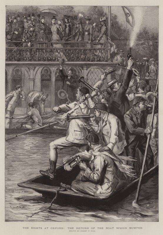 The Eights at Oxford, the Return of the Boat som støtet av Sydney Prior Hall