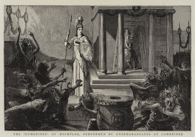 The Eumenides of Aeschylus, fremført av undergraduates ved Cambridge av Sydney Prior Hall
