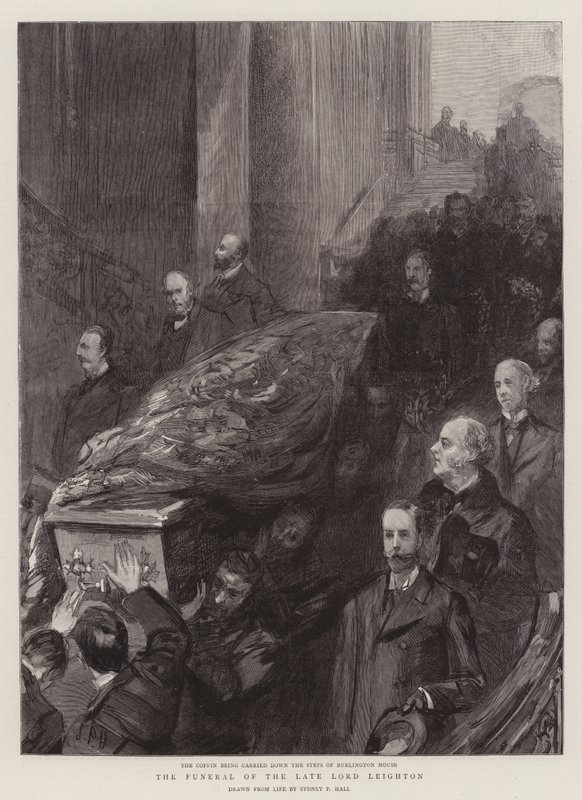 Begravelsen til avdøde Lord Leighton av Sydney Prior Hall