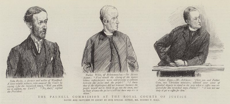 Parnell-kommisjonen ved Royal Courts of Justice av Sydney Prior Hall