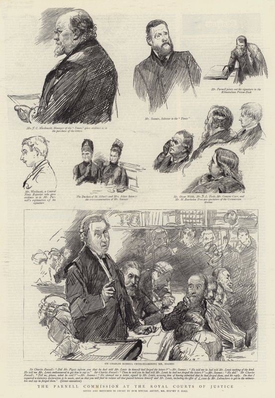 Parnell-kommisjonen ved Royal Courts of Justice av Sydney Prior Hall